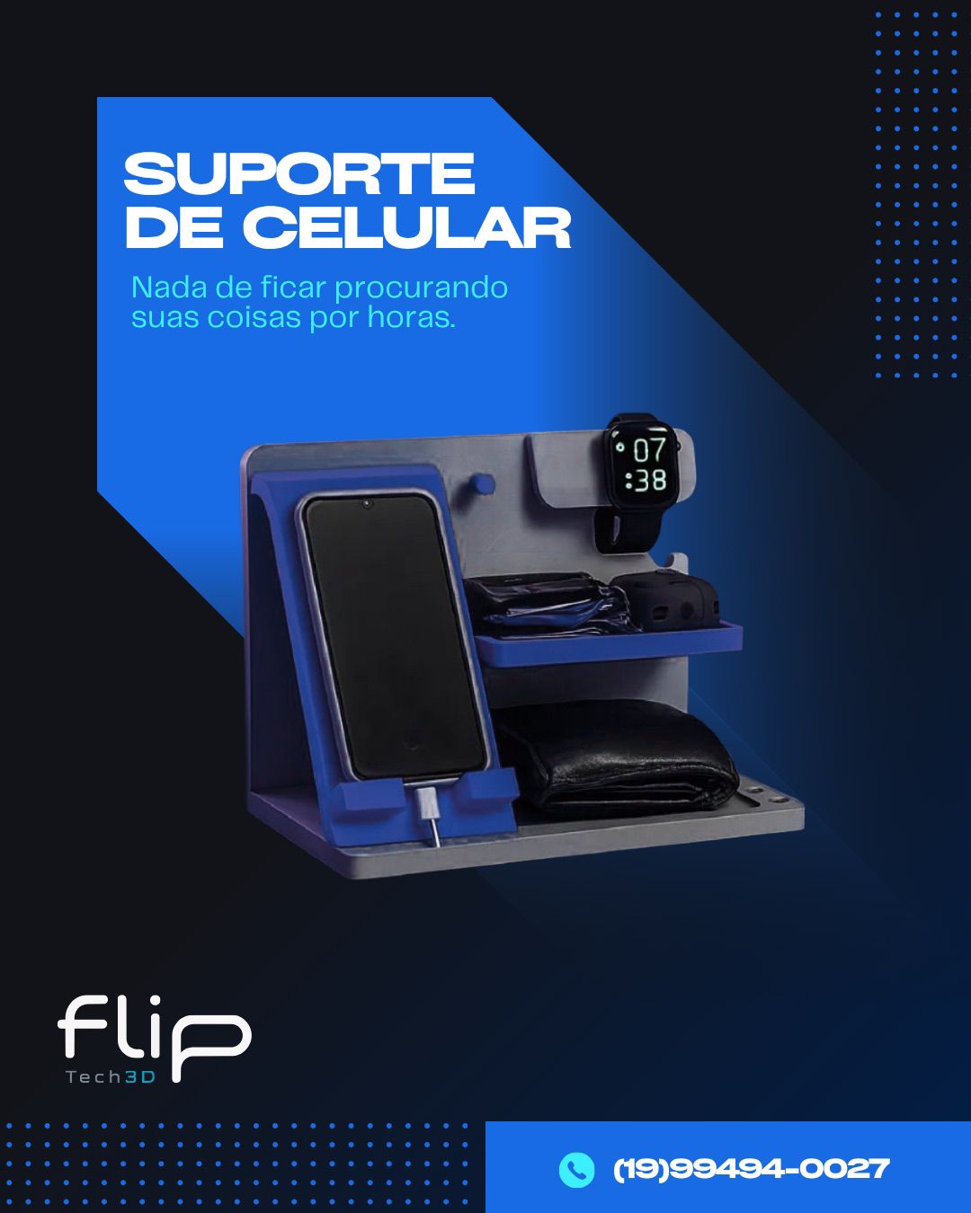 Suporte de celular impresso em 3D