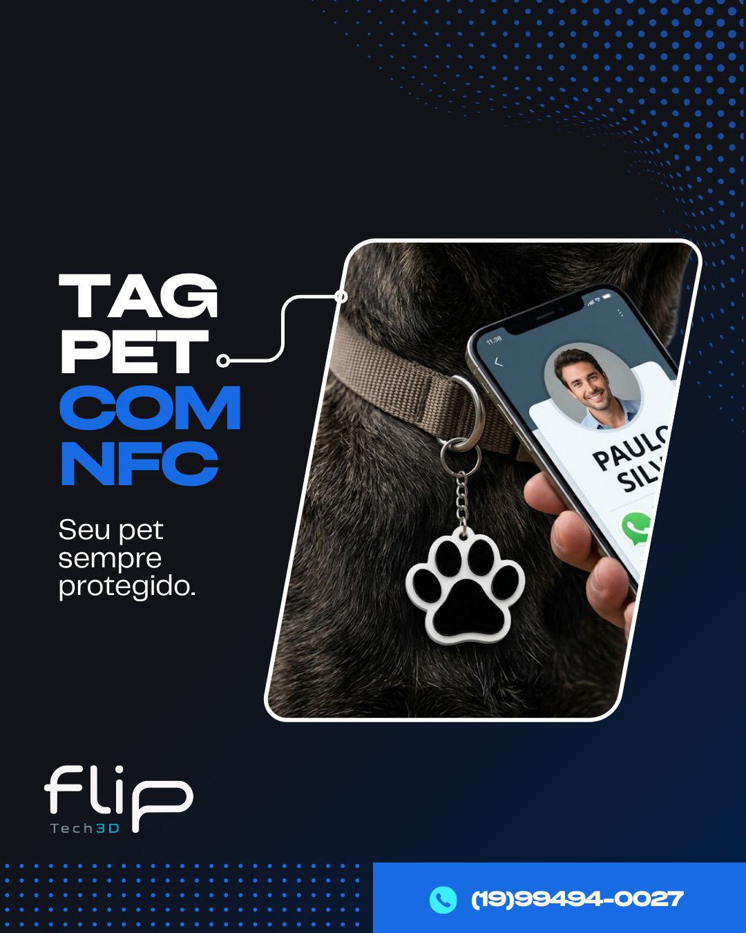 Tag Pet com NFC